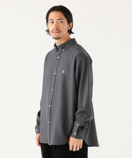 B MING by BEAMS 빔즈 폴리 트윌 버튼다운 셔츠 긴팔 25AW 92-11-0396-277