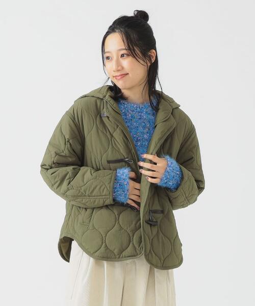 B MING by BEAMS 빔즈 여성 퀼팅 더플 재킷 블루종 25AW 93-18-0442-646