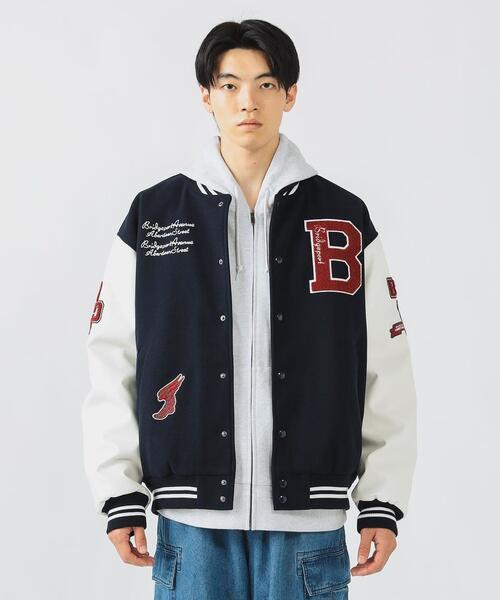 빔즈 하트 바시티 재킷 블루종 와이드 25AW 42-18-0118-639