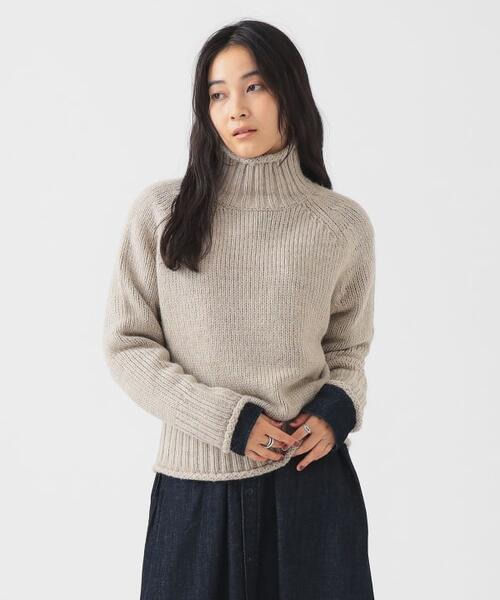 B MING by BEAMS 빔즈 여성 터틀넥 풀오버 니트 25AW 93-15-0035-646