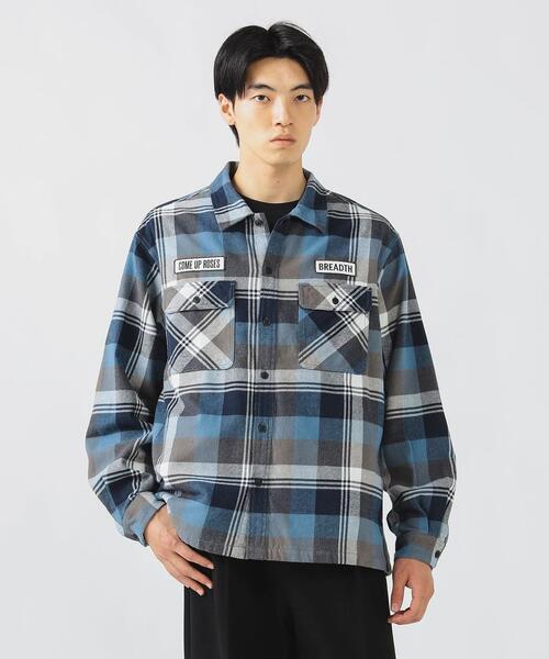 빔즈 하트 넬 체크 워크 셔츠 체크 긴팔 42-11-0109-147 25AW