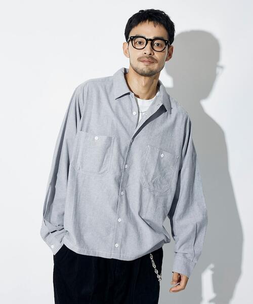 프릭스스토어 X RED KAP 옥스포드 크롭 긴팔 워크 셔츠 25AW 1001311600001