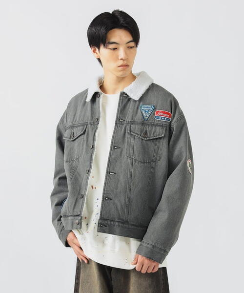 빔즈 하트 셰르파 보아 데님 트러커 재킷 뽀글이 25AW 42-18-0122-247