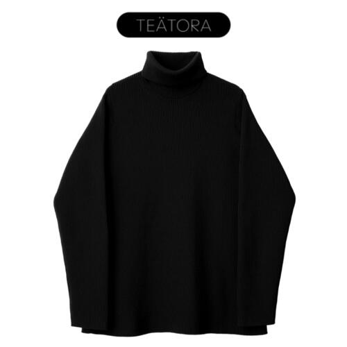 테아토라 HOVERLAYER 카트리지 니트 터틀넥 스웨터 TT-KNIT-002-7G-DELTAPEAK 23AW 블랙