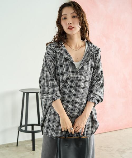 프릭스스토어 후드 버튼 오버 셔츠 여성 긴팔 25AW 1300248900332