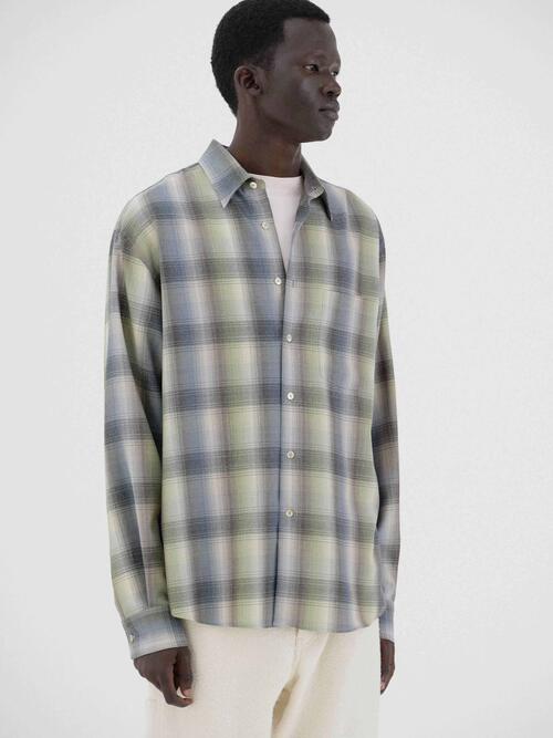 오라리 남성 셔츠 SUPER LIGHT WOOL CHECK SHIRT 25AW