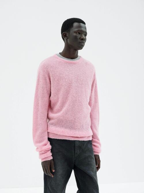 오라리 남성 니트 BABY SURI ALPACA SHEER KNIT P/O 25AW