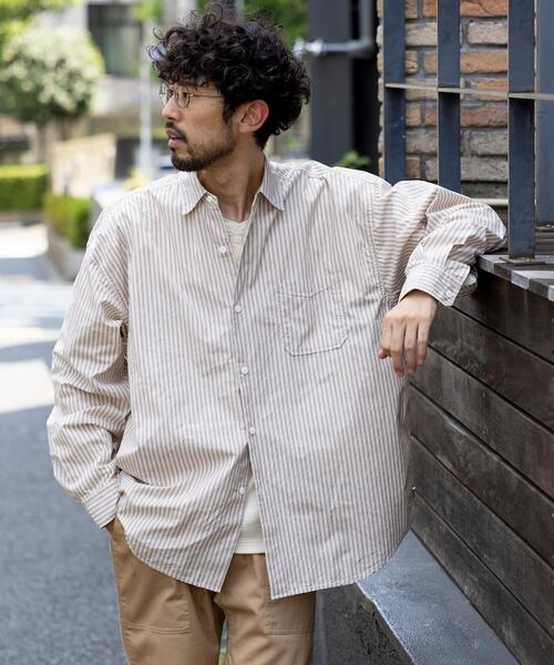 프릭스스토어 X HINSON 브로드 스트라이프 긴팔 셔츠 25AW 1001233600040