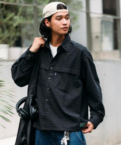 프릭스스토어 X Foxfire 피싱 플란넬 체크 긴팔 셔츠  1001408400008 25AW