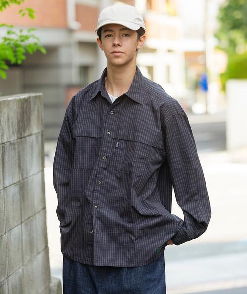 프릭스스토어 X Foxfire 피싱 포켓 체크 셔츠 25AW 1001408400007