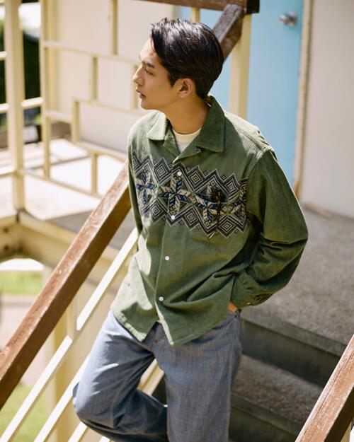 페로우즈 인도 코듀로이 긴팔 셔츠 빈티지 25W-PIS1