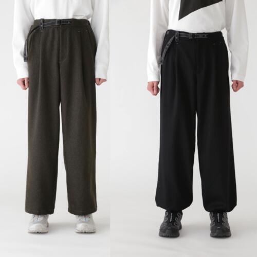 앤드원더 울 바지 REWOOL tweed wide pants 25AW