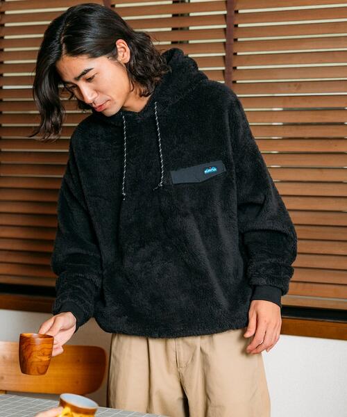 프릭스스토어 X 카부 샤기 플리스 양털 후드 풀오버 티 25AW 1221105100078
