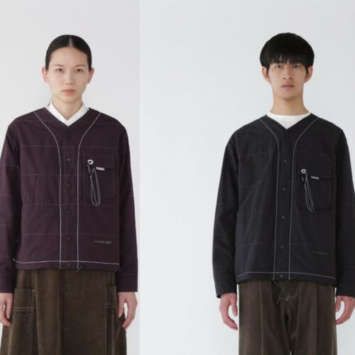 앤드원더 셔츠 재킷 C/N Octa collarless shirt jacket 25AW
