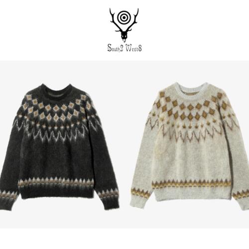 남이서팔 모헤어 크루넥 스웨터 니트 Nordic Skull RW663 25AW