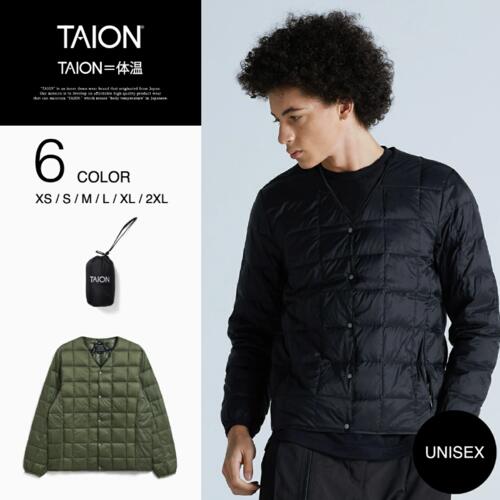타이온 베이직 V넥 버튼 이너 다운 재킷 경량 패딩 점퍼 TAION-101