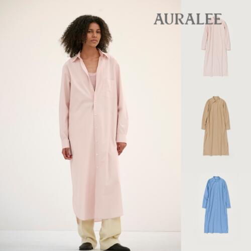 오라리 여성 원피스 WASHED FINX TWILL ONE-PIECE 23AW