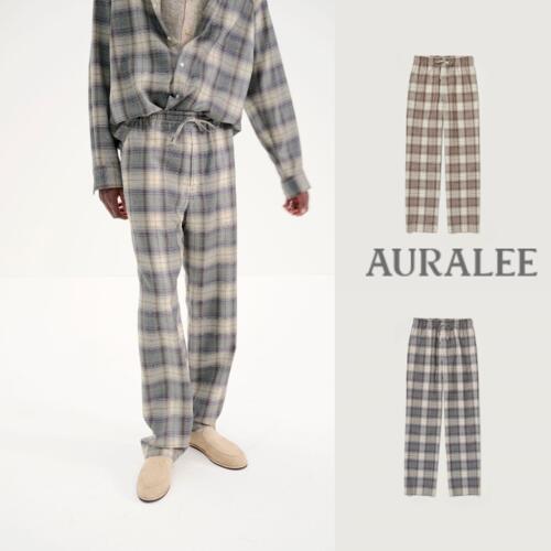 오라리 남성 팬츠 슬랙스 23AW SUPER LIGHT WOOL CHECK EASY SLACKS