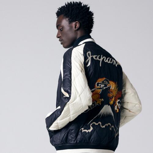 타이온 일본 스페셜 리버시블 스카잔 벨벳 다운 재킷 점퍼 TAION-JK04JS-N1