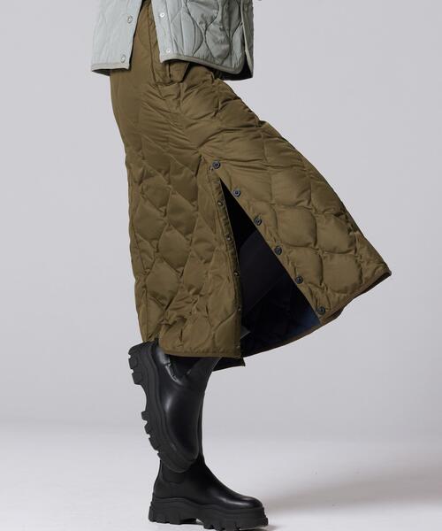 타이온 여성 밀리터리 다운 스커트 패딩 치마 TAION-W150SKBML-1LO