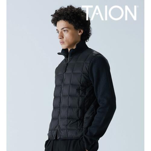 타이온 베이직 하이넥 니트 슬리브 다운 패딩 재킷 이너 점퍼 TAION-102WZSN