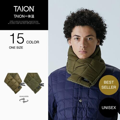 타이온 마운틴 리버시블 다운 보아 머플러 패딩 목도리 TAION-R201MT