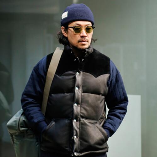 조맥코이 JOE MCCOY 가죽 다운 베스트 조끼 패딩 MJ22119