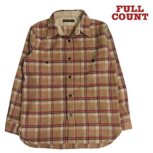 풀카운트 4096 울 샤기 체크 긴팔 워크 셔츠 오버사이즈