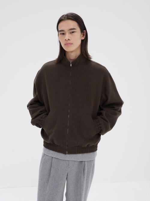 오라리 남성 점퍼 BABY CAMEL FLANNEL ZIP BLOUSON 25AW