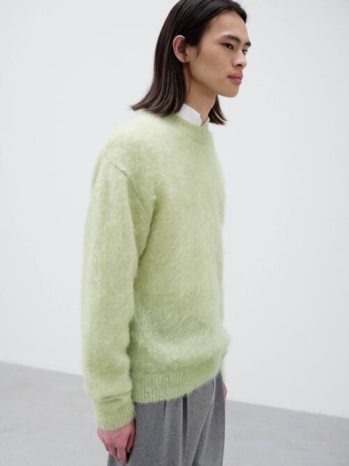 오라리 남성 니트 BRUSHED SUPER KID MOHAIR KNIT P/O 25AW