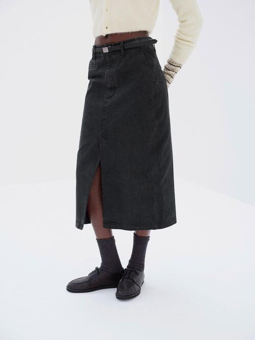 오라리 치마 PRODUCT DYED FINX CHINO SKIRT 25AW
