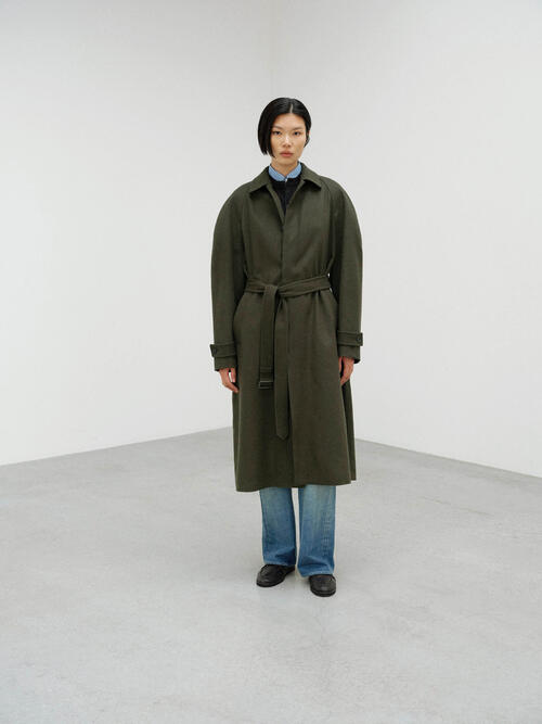 오라리 여성 코트 BABY CAMEL FLANNEL COAT 25AW