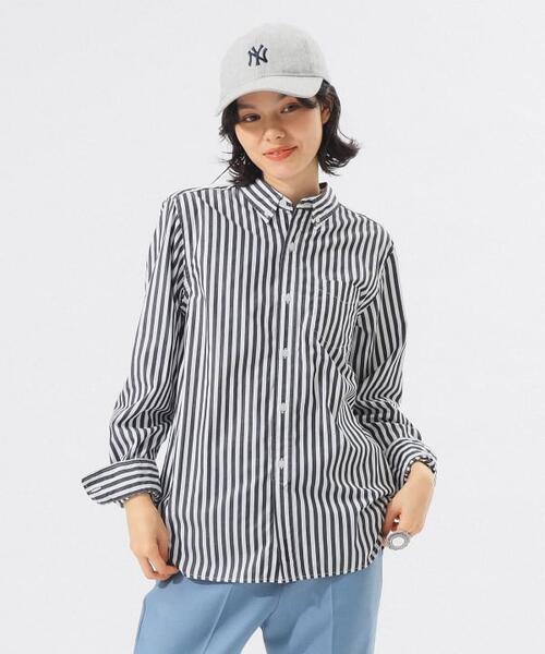 빔즈 보이 여성 스트라이프 버튼다운 셔츠 긴팔 13-11-0479-247