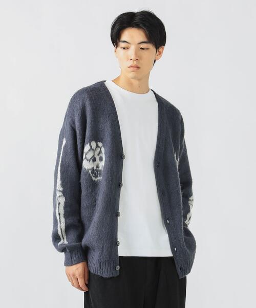 빔즈 하트 스컬 샤기 니트 가디건 25AW 42-15-0099-222