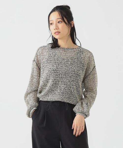 B MING by BEAMS 빔즈 여성 부클 니트 티 25AW 93-14-0444-646