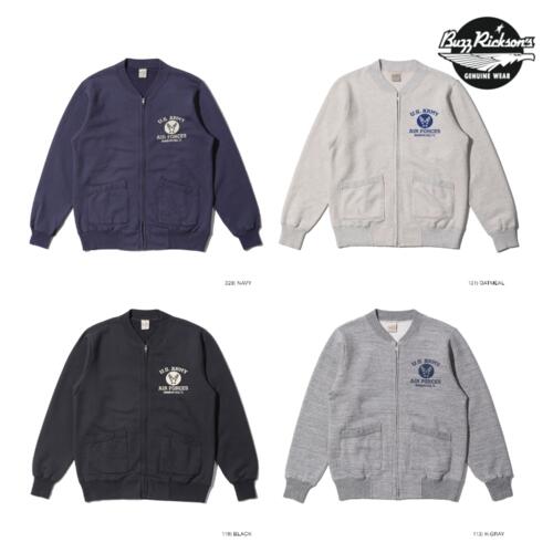 버즈릭슨 집업 스웨트 티 셔츠 점퍼 밀리터리 BR65601 U.S. ARMY AIR FORCES