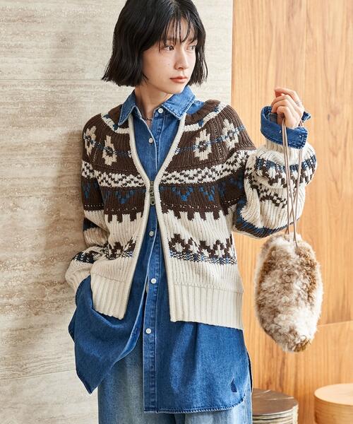 프릭스스토어 노르딕 지퍼 니트 가디건 여성 25AW 1134248901496