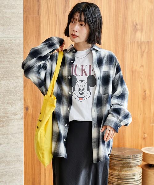 프릭스스토어 옴브레 체크 셔츠 여성 긴팔 25AW 1100248902169