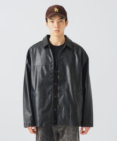 빔즈 하트 인조 가죽 카 코트 재킷 25AW 42-18-0124-247