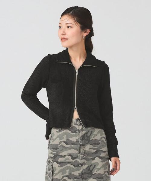 레이 빔즈 여성 샤기 지퍼 가디건 25AW 61-14-0970-370