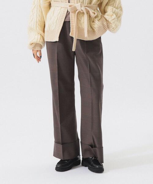 빔즈 보이 여성 체크 슬랙스 바지 13-23-0057-803 25AW