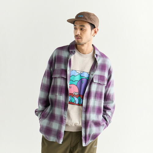 난가 체크 셔츠 OMBRECHECK W PK BOX SHIRT 25AW