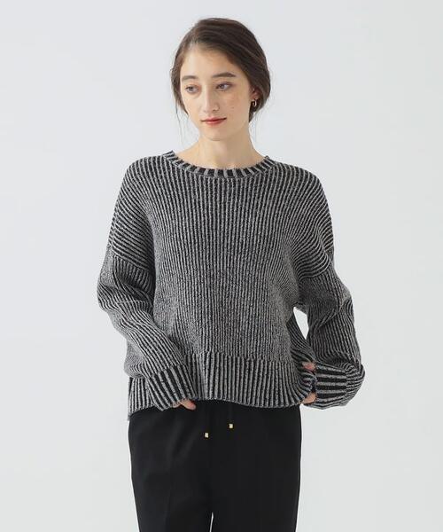 B MING by BEAMS 빔즈 여성 바이컬러 니트 풀오버 25AW 93-15-0864-646