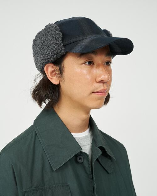 프레쉬서비스 이어 플랩 캡 귀달이 모자 FLANNEL CHECK TRAPPER CAP 25AW
