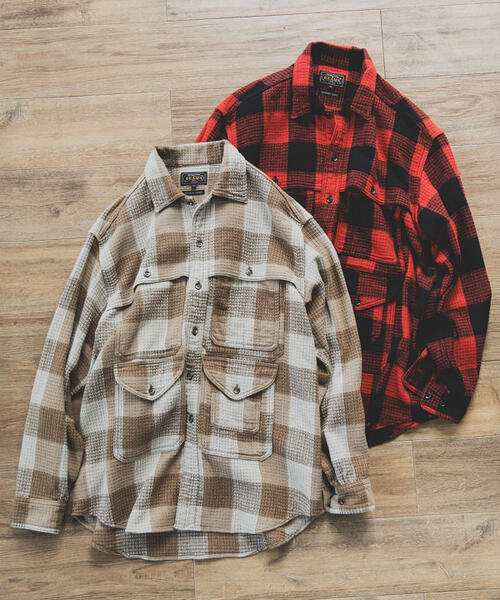 빔즈 플러스 어드벤처 도비 블록 체크 셔츠 25AW 38-11-1675-791