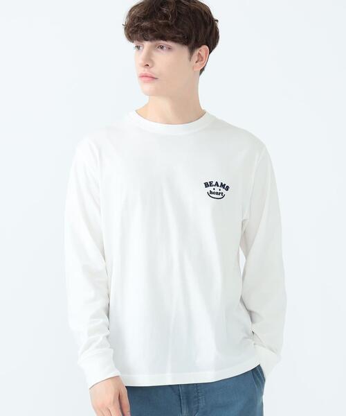 빔즈 하트 스마일 로고 원포인트 긴팔 티 42-14-0084-147