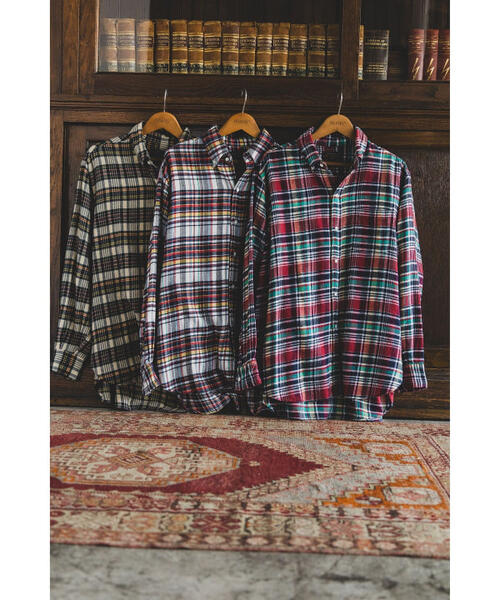 빔즈 플러스 체크 셔츠 버튼다운 클래식핏 플란넬 25AW 38-11-1666-139