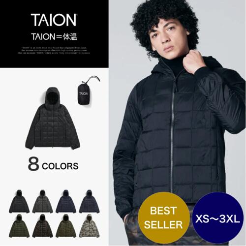 타이온 베이직 W지퍼 다운 후드 패딩 점퍼 재킷 TAION-106WZ