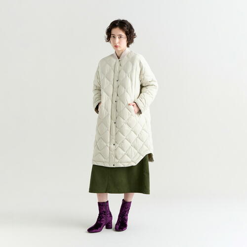 난가 여성 패딩 코트 RIB COLLAR QUILTED DOWN COAT W 25AW