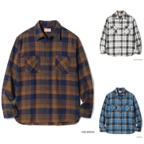 슈가케인 트윌 체크 워크 셔츠 SC29558